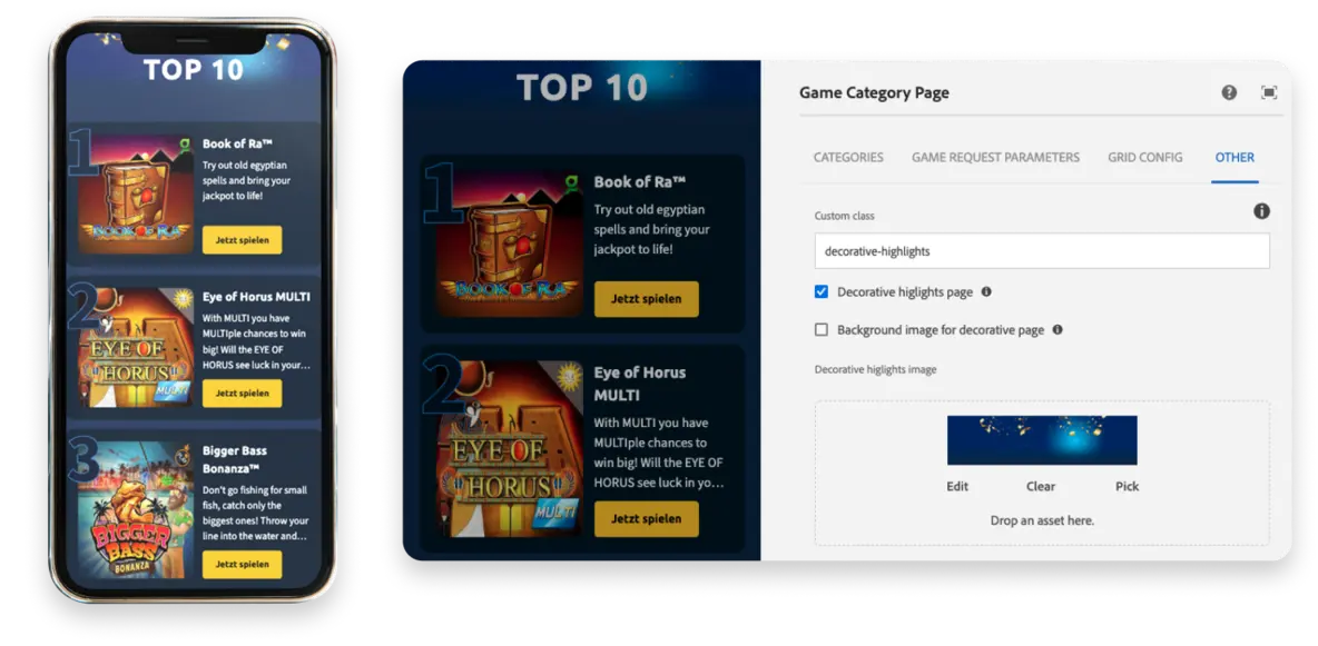 online casino showcase