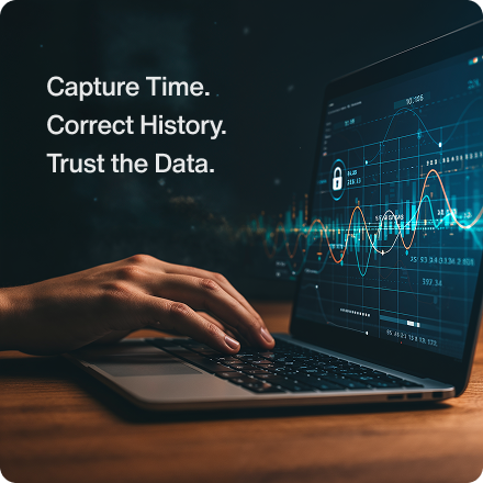 Data graph on laptop